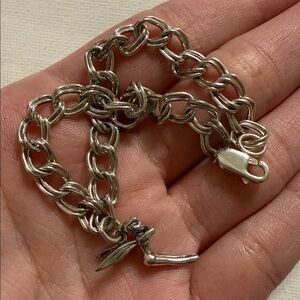 Disney Tinkerbell Sterling Silver 925 Charm Bracelet 7’